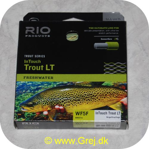 730884206976 - In Touch Trout LT - WF5F - 90ft/27m - Beige/Gray/Sage - Den ultimative flueline for delicate presentation med ultra lav stretch performance - Hovedlængde: 14.3 meter - Flydende