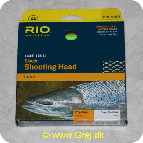 730884218405 - Rio Skagit Shooting head light floating - 6,1m - 17,7g - RP21840 - Grøn - Både til singel hands og switch rods - Til stænger kortere end 12 fod - Loops i begge ender