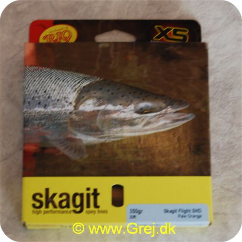 730884219679 - Skagit Flight Shooting Head Dobbelthånds Light Floating 6.71m - 22.6g - 350 grains - Pale orange - Loops i begge ender - RP21967