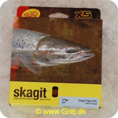 730884219686 - Skagit Flight Shooting Head Dobbelthånds Light Floating 6.71m - 24.3g - 375 grains - Pale orange - Loops i begge ender - RP21968