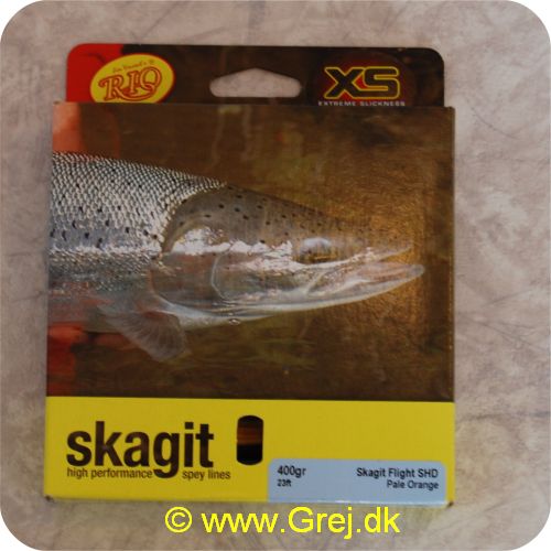 730884219693 - Skagit Flight Shooting Head Dobbelthånds Light Floating 7.01m - 25.9g - 400 grains - Pale orange - Loops i begge ender - RP21969