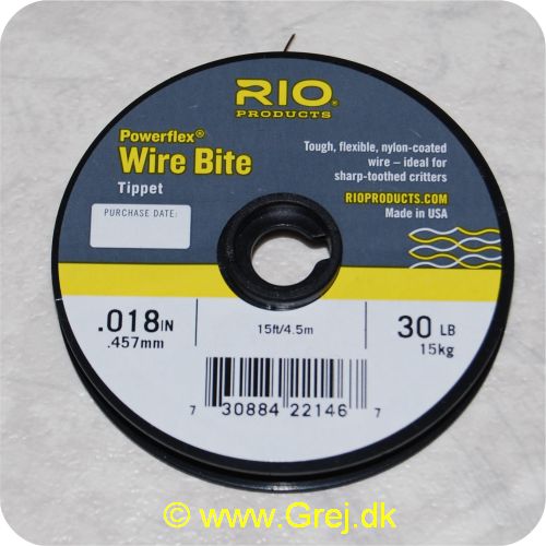 730884221467 - Rio Powerflex Wire Bite Tippet - 0.457mm - 15 kg - 4.5m - Bronze - RP22146
