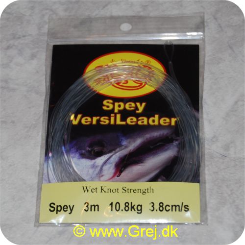 730884510509 - Rio Spey Versi Leaders  - 3m - 10.8 kg - Synkerate: 3,8cm/sekund - Klar -  24lb Core - RP51050