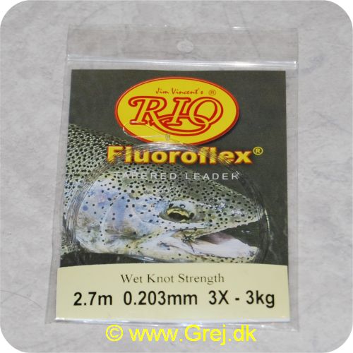 730884511834 - Rio  Fluoroflex Leader - 9 fod - 0,203mm - 3X - 3kg - 2,7m - 100% Fluor Carbon - RP51061