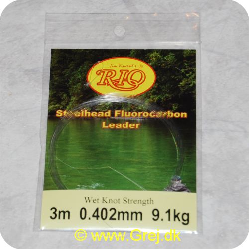 730884511889 - Rio Steelhead Fluorocarbon Leader - 10 fod - 0,402mm - 9,1kg - 3m - 100% Fluor Carbon - RP51188