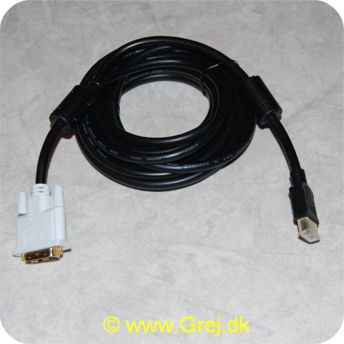 7340004618041 - Konveteringskabel fra HDMI til DVI, på 5m