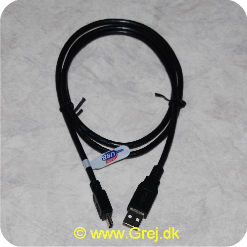 7340004649847 - USB 2.0 til miniUSB kabel 2m