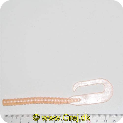 739208092335X - Fladen Latex lures rippletail worm 19cm - Farve: Klar lyserød