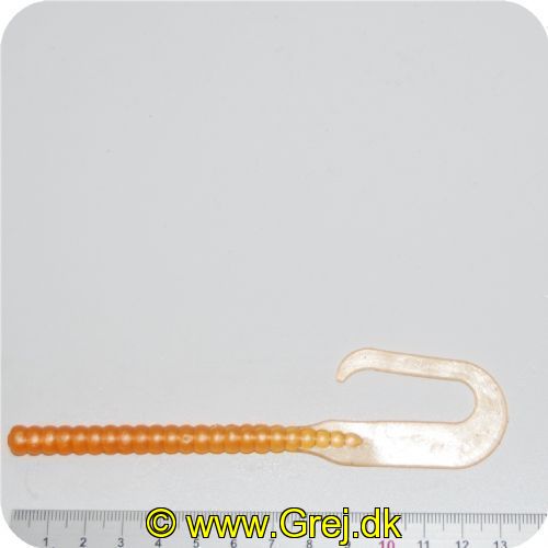 7392080923LOX - Fladen Latex lures rippletail worm 19cm - Farve: Lys Orange