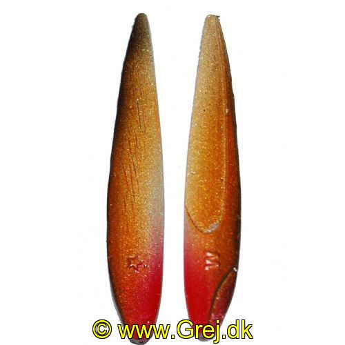 747191900022 - Salmo Trutta – 9 gram - Sort/Orange
<BR>
Den har en vuggende og roterende aktion i vandet, som er ekstrem tiltrækkende for de øvede rovfisk som laks og havørred m.v.