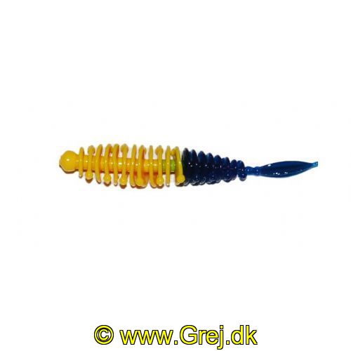 747191999200 - Waterstar - Rubber Baits - Model: Slim Lady - 5,5 cm - 10 stk. - Farve: Gul/Lyseblå - Smag: Banan