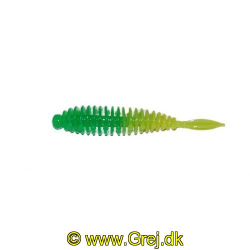 747191999323 - Waterstar - Rubber Baits - Model: Slim Lady - 5,5 cm - 10 stk. - Farve: Gul/Grøn - Smag: Banan