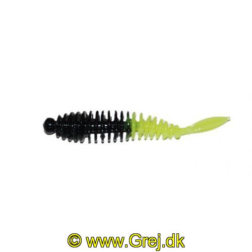 747191999392 - Waterstar - Rubber Baits - Model: Slim Lady - 5,5 cm - 10 stk. - Farve: Gul/Sort - Smag: Hvidløg