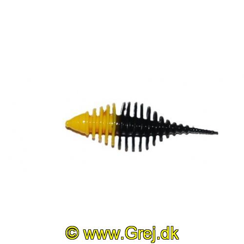 747191999521 - Waterstar - Rubber Baits - Model: Fat Boy junior - 3,5 cm - 10 stk. - Farve: Orange/Sort - Smag: Banan