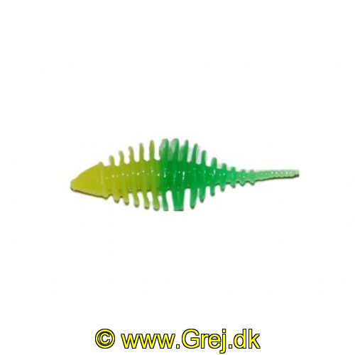 747191999606 - Waterstar - Rubber Baits - Model: Fat Boy junior - 3,5 cm - 10 stk. - Farve: Gul/Grøn - Smag: Banan