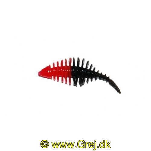 747191999682 - Waterstar - Rubber Baits - Model: Fat Boy junior - 3,5 cm - 10 stk. - Farve: Rød/Sort - Smag: Banan