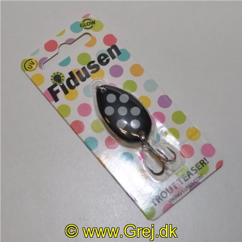 747902881572 - Fidusen - 2,8 gram - Forside: Sort m/Selvlysende prikker - Bagside: Sort - Farvenavn: Black/Glow Dots