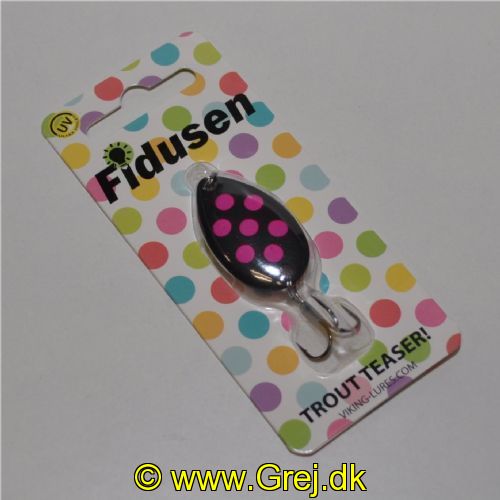 747902881596 - Fidusen - 2,8 gram - Forside: Sort m/Pink prikker - Bagside: Sort m/Pink røv - Farvenavn: Black/Pink Dots