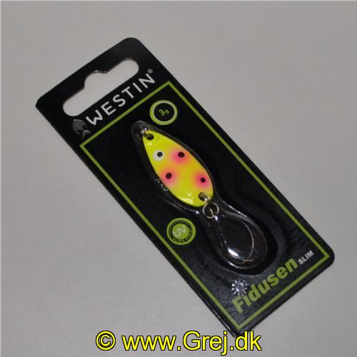 784956563597 - Fidusen Slim - 3 gram - Forside: Gul med pletter - Bagside: Sort med pletter - Farvenavn: Black/Yellow Clown