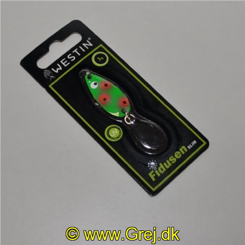 784956563603 - Fidusen Slim - 3 gram - Forside: Grøn med pletter - Bagside: Orange med pletter - Farvenavn: Green/Orange Clown