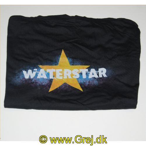 7900M - Sort T-Shirt med Waterstar fiske logo. - Str. M