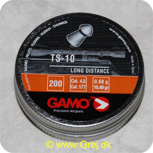 793676007960 - Gamo TS-10 (Long Distance) - 200 stk. - 4.5mm<BR>
Cal. 177 - 0.68g - 10.49gr