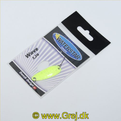 8015201 - Waterstar - Wave - 3,2 gram - Forside: Gul med glimmer - Bagside: Lysegrå