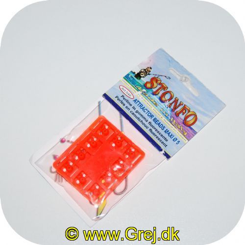 8028651014797 - Stonfo Attractor fluorecerende gummi beads (øjne) - 5mm - orange - 20 stk - Anvendes også til forfang