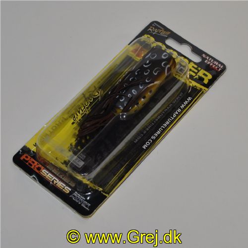 8054393110237 - Rapture Popper Frog - 6cm - 15g - Leopard Mud - Leopard mudder farvet med gule sider