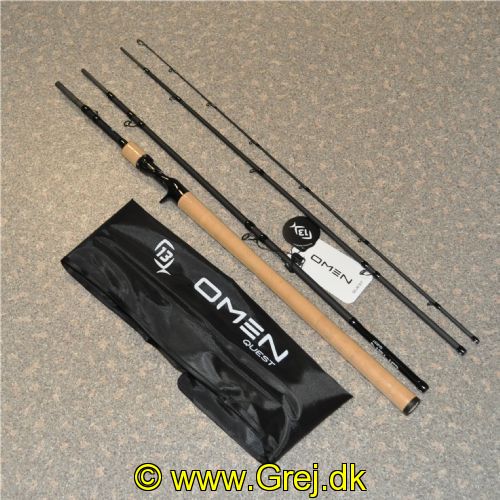 810068295757 - 13 FISHING - Omen Quest Spinning - 9,1 fod/277cm - Kastevgt: MH=15-40g - 4 delt - Transport længde: 74cm
