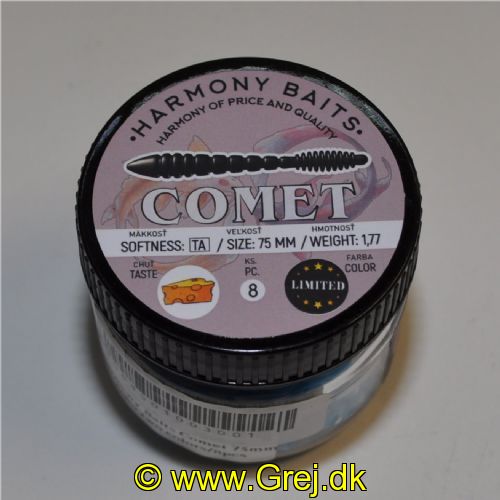 8584501003001 - Harmony Baits - Model: Comet - 75mm - 8 stk. - Duft: Cheese/Ost - Farve: 003/001 (Lyseblå/Hvid)