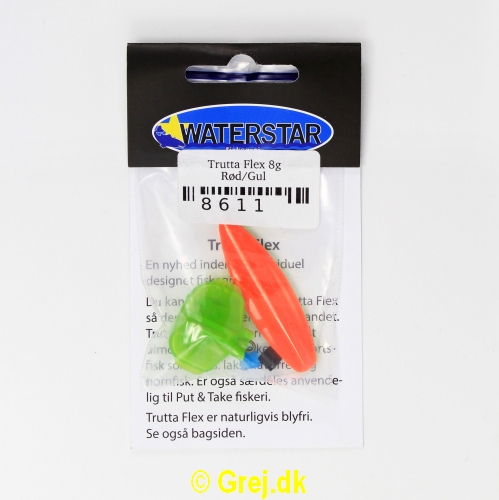 8611 - Trutta Flex - 8 gram - Rød/Gul<BR>En nyhed indenfor individuel designet fiskegrej.<BR>Du kan simpelthen BøJE Trutta Flex så den får den perfekte gang i vandet.<BR>Trutta Flex bliver dermed totalt uimodståelig for de kendte sportsfisk som f.eks. laks. havørred og hornfisk.<BR>Suveræn til Put & Take.