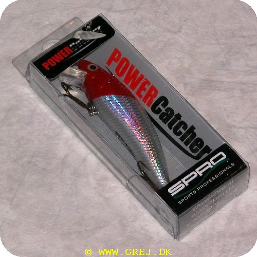 8716851111124 - Spro Power Catcher Minnow - 7 cm flydende wobler fra spro med raslekugler og 3D øjne i farven Red Head