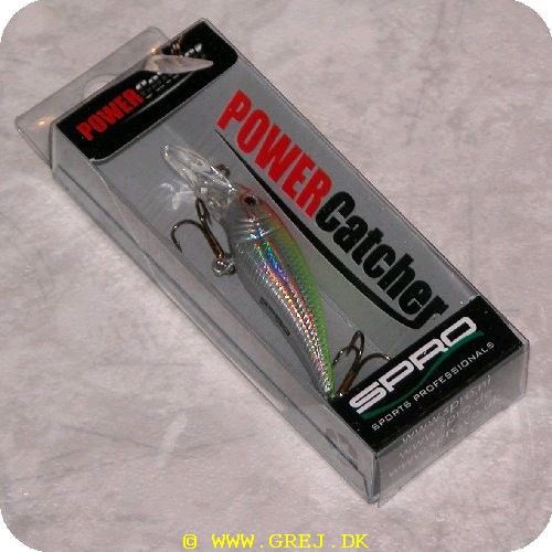 8716851111629 - Spro Power Catcher Cranky Minnow - 5,5 cm flydende wobler fra spro med raslekugler og 3D øjne i farven Clown