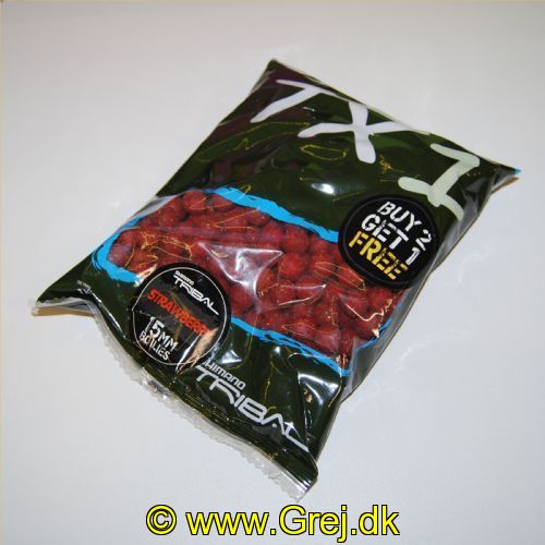 8717009845472 - Shimano Bait - TX1 - 15mm Boilies Strawberry (Jordbær) - 1000 gram