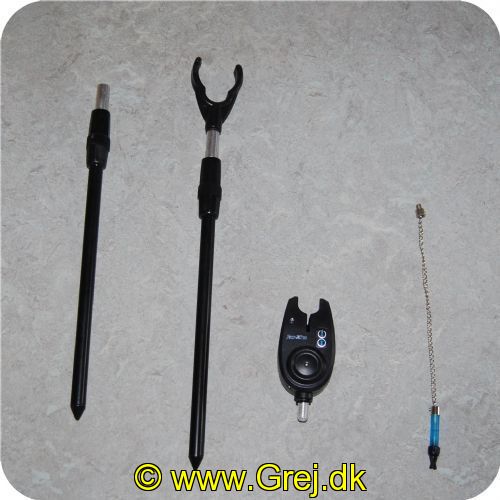 8718794293103 - Fisx-Xpro Carpset 1-rod pro 
her er alt du skal bruge til at komme igang 
sættet indeholder 
1 stang 12 fod og 2.75 Lbs
1 bidmelder 
1 sæt med bangstik
1 baitrunnerhjul med line