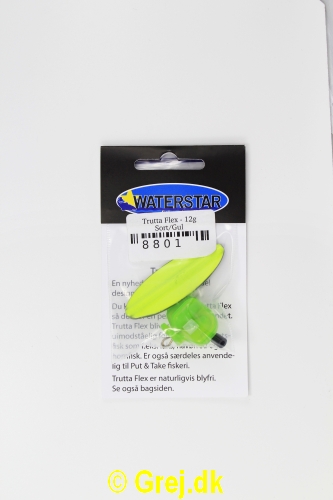 8801 - Trutta Flex - 12 gram - Sort/Gul<BR>En nyhed indenfor individuel designet fiskegrej.<BR>Du kan simpelthen BøJE Trutta Flex så den får den perfekte gang i vandet.<BR>Trutta Flex bliver dermed totalt uimodståelig for de kendte sportsfisk som f.eks. laks, havørred og hornfisk.<BR>Suveræn til Put & Take.