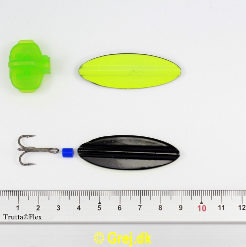 8801 - Trutta Flex - 12 gram - Sort/Gul<BR>En nyhed indenfor individuel designet fiskegrej.<BR>Du kan simpelthen BøJE Trutta Flex så den får den perfekte gang i vandet.<BR>Trutta Flex bliver dermed totalt uimodståelig for de kendte sportsfisk som f.eks. laks, havørred og hornfisk.<BR>Suveræn til Put & Take.