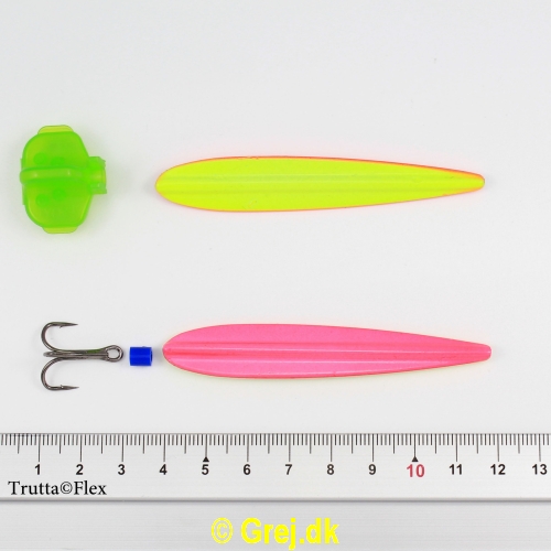 8908 - Trutta Flex - 15 gram - Pink/GulEn nyhed indenfor individuel designet fiskegrej.Du kan simpelthen Bøje Trutta Flex så den får den perfekte gang i vandet.Trutta Flex bliver dermed totalt uimodståelig for de kendte sportsfisk som f.eks. laks. havørred og hornfisk.Suveræn til Put & Take.