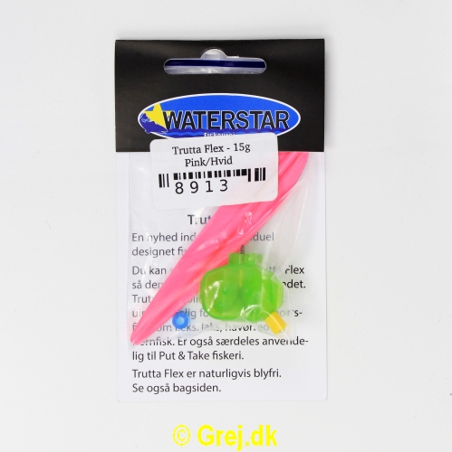 8913 - Trutta Flex - 15 gram - Pink/HvidEn nyhed indenfor individuel designet fiskegrej.Du kan simpelthen Bøje Trutta Flex så den får den perfekte gang i vandet.Trutta Flex bliver dermed totalt uimodståelig for de kendte sportsfisk som f.eks. laks. havørred og hornfisk.Suveræn til Put & Take.