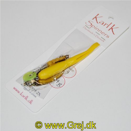 91012524 - Karl K Gennemløber - 24g - Str. 5 - Gul gummi og Sølv blad