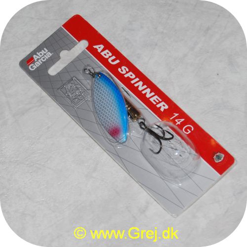 ABU14BHR - Abu Garcia Spinner 14 gram - Blå/hvid/rød plet