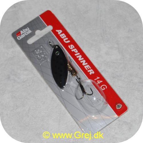 ABU14SSS - Abu Garcia Spinner 14 gram - Sort/sølv/sorte prikker