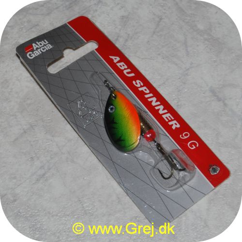 ABU9FT - Abu Garcia Spinner 9 gram - Fire Tiger - Sort/grøn/gul/orange