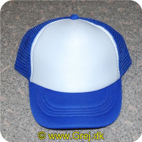 CAPBLAA - Blå cap med skum i det forreste samt rund solskygge (Opskummet) og nylon net bagerst.<BR>
Justerbar i størrelse via plastic skinne bagerst.