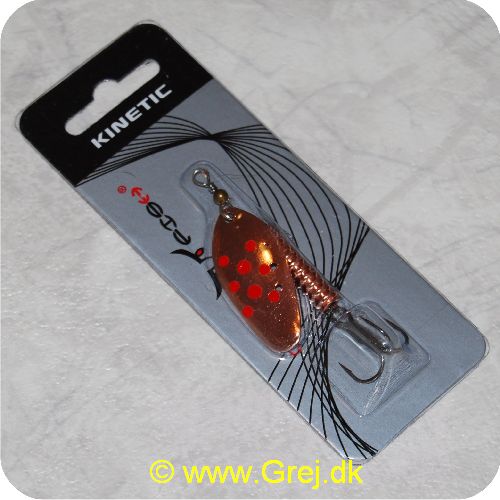DF9KRK - Devil fish worm spinner - 9 gram - Kobber blad m/røde pletter og kobber krop