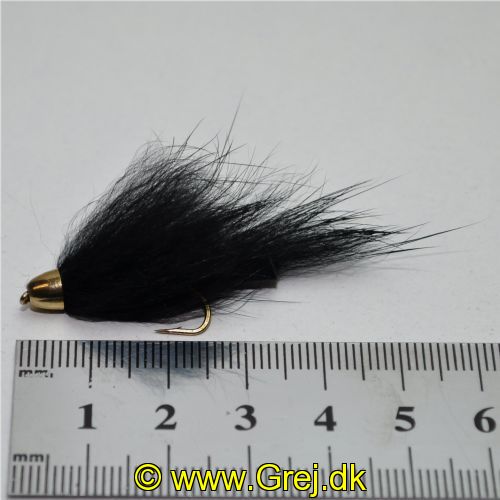 DRY1343 - Zonker Cone head all black - Str.10<br>Storfanger til ørred