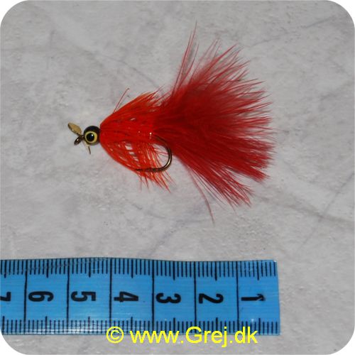 FL00107 - Unique Flies - UF Dog Nobbler m/propel - Flou. rød