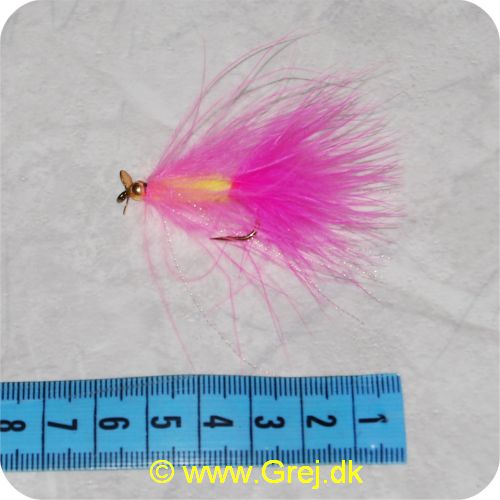FL00114 - Unique Flies - Herningflue m/propel - Flou. pink