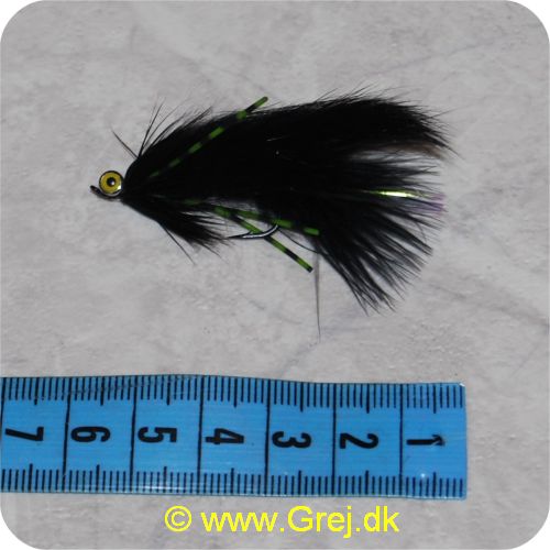 FL00125 - Unique Flies - Zonker Black - sort